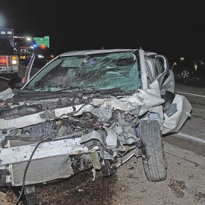 FATAL COLLISION — 21-year-old Stefanie Biedler of Somerset died when the Chevrolet Malibu she was driving, pictured above, collided head-on with a Ford Fusion driven by Christina M. Wiederin, also of Somerset, on State Highway 35/64 near the Village of Somerset shortly after 11 p.m. on Friday, December 21. Biedler was pronounced dead at the scene while Wiederin was transported to Regions in St. Paul, MN with unspecified injuries. —photo by St. Croix County Sheriff's Office