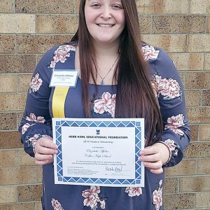 HERB KOHL STUDENT INITIATIVE SCHOLARSHIP — Elizabeth Affolter, a senior at Colfax High School, has been awarded a $10,000 Herb Kohl Educational Foundation Student Initiative Scholarship. Elizabeth was among the honorees at a lunchen held at Chippewa Falls Middle School March 31. —photo submitted