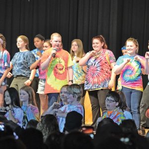 DANCE EVOLUTION — The 6th to 8th grade choirs performed "Dance Evolution" during Spotlight Night at the Colfax High School Martin Anderson Gymnasium April 5. Spotlight Night is a fundraiser for music camp scholarships for Colfax students. — Photo by LeAnn R. Ralph