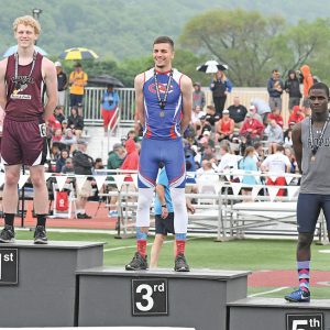 2019 State Track Saturday Meet Hadin DeSmith 3rd Place 110 High Meters