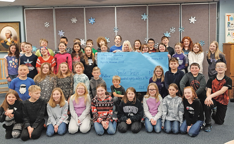 TCE 5th graders Smile Train donation