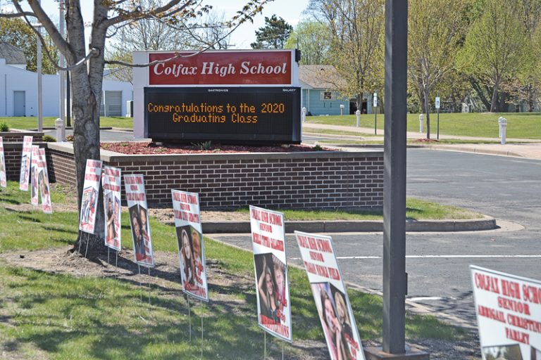 Colfax High School Class of 2020 receiving their diplomas Wednesday