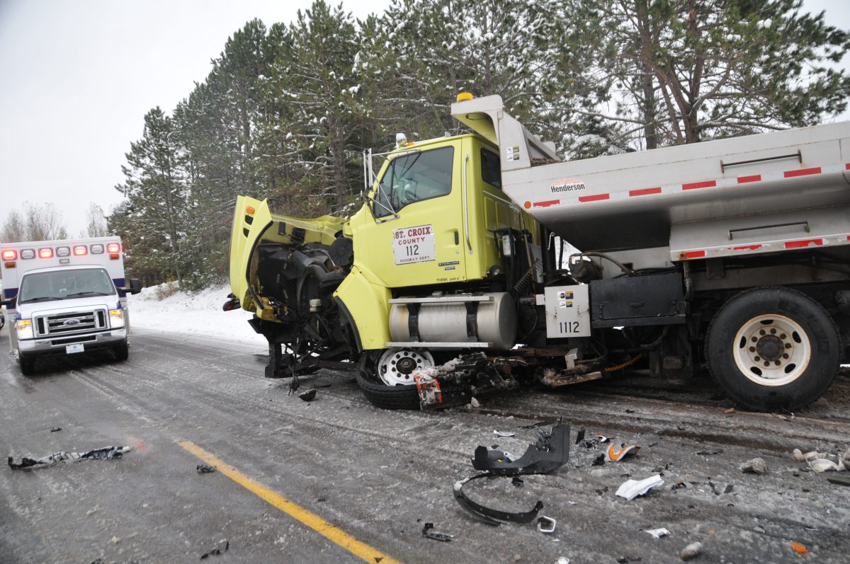 Three injured when plow truck and car collide The Tribune Press Reporter