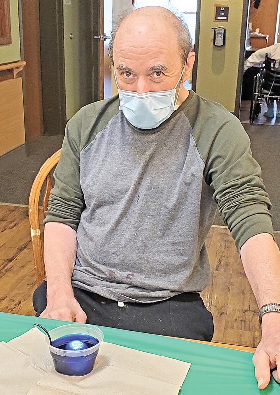 Dave Cassellius got into the Easter Egg action on Friday. —photo submitted