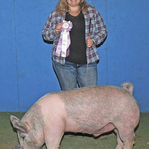 GLENWOOD CITY FFA member Alyssa Fouks showed the Reserve Grand Champion hog at the 2021 St. Croix County Fair. —photo by Shawn DeWitt