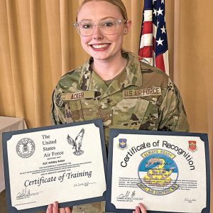 Ashley Acker received the Distinguished Graduate Award