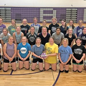 THE 2021 BOYCEVILLE Volleyball team has started its season under new head coach Jenna Berhends. High school members are pictured above. Front row (L to R): Olivia Ponath, Becca Wyss, Hailey Hanestad, Harper Olson, Madison Andrews, Hailey Hellendrung, Haley Stuart-Tollefson, Mackenzi Loback, Paige Mrdutt and Delaney Olson. Middle row (L to R): Ali McRoberts, Cambrie Reisimer, Kaitlyn Mittlestadt, Ali Ruhnke, Jacey Guy, Hannah Dunn, Gracie Gonzalez, Lacota Brown, Emily Fetzer and Abby Bauer. Back row (L to R): Torrie Bland, Elliona Staves, Andrea Jensen, Ella Holden, Libby Bygd, Lacy Link, Mariah Marvin, Cora Leslie, Kaci Fisher, Tori Stender, Makayla Nelson, Tayler Drinkman and Olivia Jones. Missing is Mackenzie Nelson. —photo by Rochelle Olson
