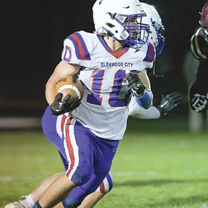 WORK HORSE — Glenwood City’s Max Janson ran the ball 24 times for 94 yards to lead the Hilltoppers to a 9-0 road playoff win against Turtle Lake October 22. —photo by Jacob Maes Photography