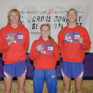 THREE TOPPERS HEADED TO STATE — Glenwood City had three runners qualify for the state cross country championships following the October 23 Division 3 sectional meet in Boyceville. Competing in Wisconsin Rapids this Saturday, October 30 will be, from left to right, Austin Nelson, Kendall Schutz and JJ Williams. See sports for complete story and more photos. —photo by Jacob Maes Photography