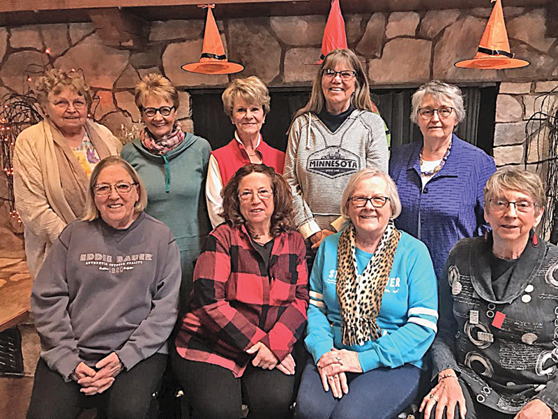 THE FARM GIRLS gathered on Wednesday, October 27th at Phoenix Grill in Baldwin. Great time catching up with life long friends. Great food, lots of laughs & conversation. In attendance (L to R) were Sharon Austrum (Grummons), Mary Shimanskl (Grummons), Marlene Weiss (Teigen), Karen Bullock (Schouten), Sue Anderson (Carlson), Mary Jane Rogers (Anderson), Sheila Rahne (Aebly), Carol Russ (Moe) and Junalee Hogenson (Moe). Blessed friendships. —photo submitted