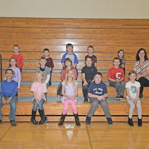 MRS. MOHR’S 2ND GRADE CLASS — Front row (L to R): Bryce Schindler, Peyton Scott, Gabby Wantoch, Steven Woodard and Ellie Wuollet. Middle row (L to R): Adyson Kallstrom, Gauge Klemish, Haylie Klich, Knox Prieve, Cashton Sajdera and Mrs. Mohr. Back row (L to R): Bryce Arnold, Kenny Zazovskiy, Nicholas Bergeson, Jayden Brown and Macey Harshman. —photo by Shawn DeWitt