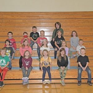 MRS RYAN’S 2ND GRADE CLASS — Front row (L to R): Riley Skoug, Bristol Wetterling, Piper Kittilson, Ashlyn Parzyck and Porter Walley. Second row (L to R): Jerry Farrington, Onalee Kistner, Gaby Sanford, Paisley Bauer and Silas Knutson. Third row (L to R): Dakota Woltman, Nixon Prince, Gavin Swanson, Kendyll Field and Cadence Gilbertson. Back row (L to R): Kashten Laramy-Schwenk and Mrs. Ryan. —photo by Shawn DeWitt