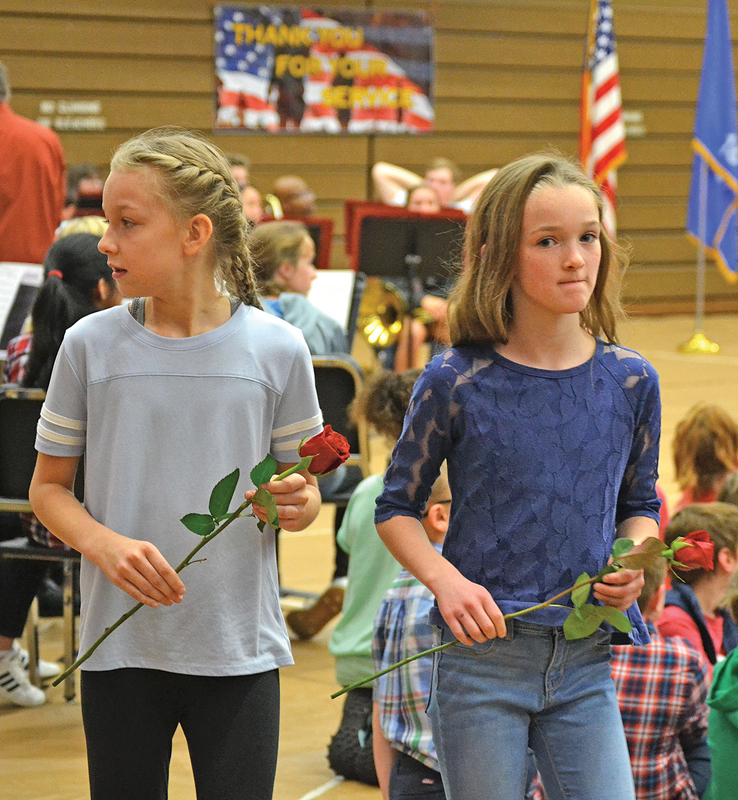 Colfax_Veterans_Day_Fifth_graders_roses_3_November_2018_1