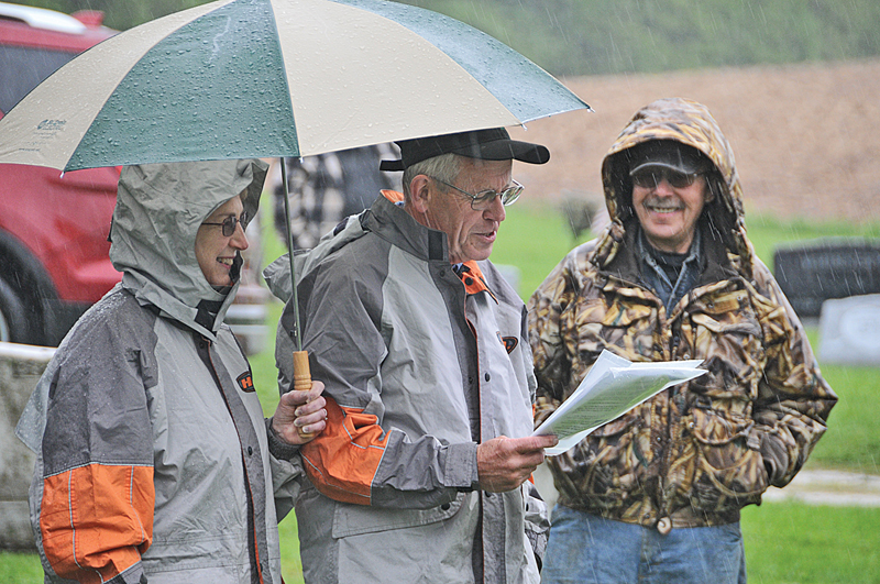 Jerry VanSomeren delivered the Memorial Day message at the Greenwood Cemetery in Emerald Township
